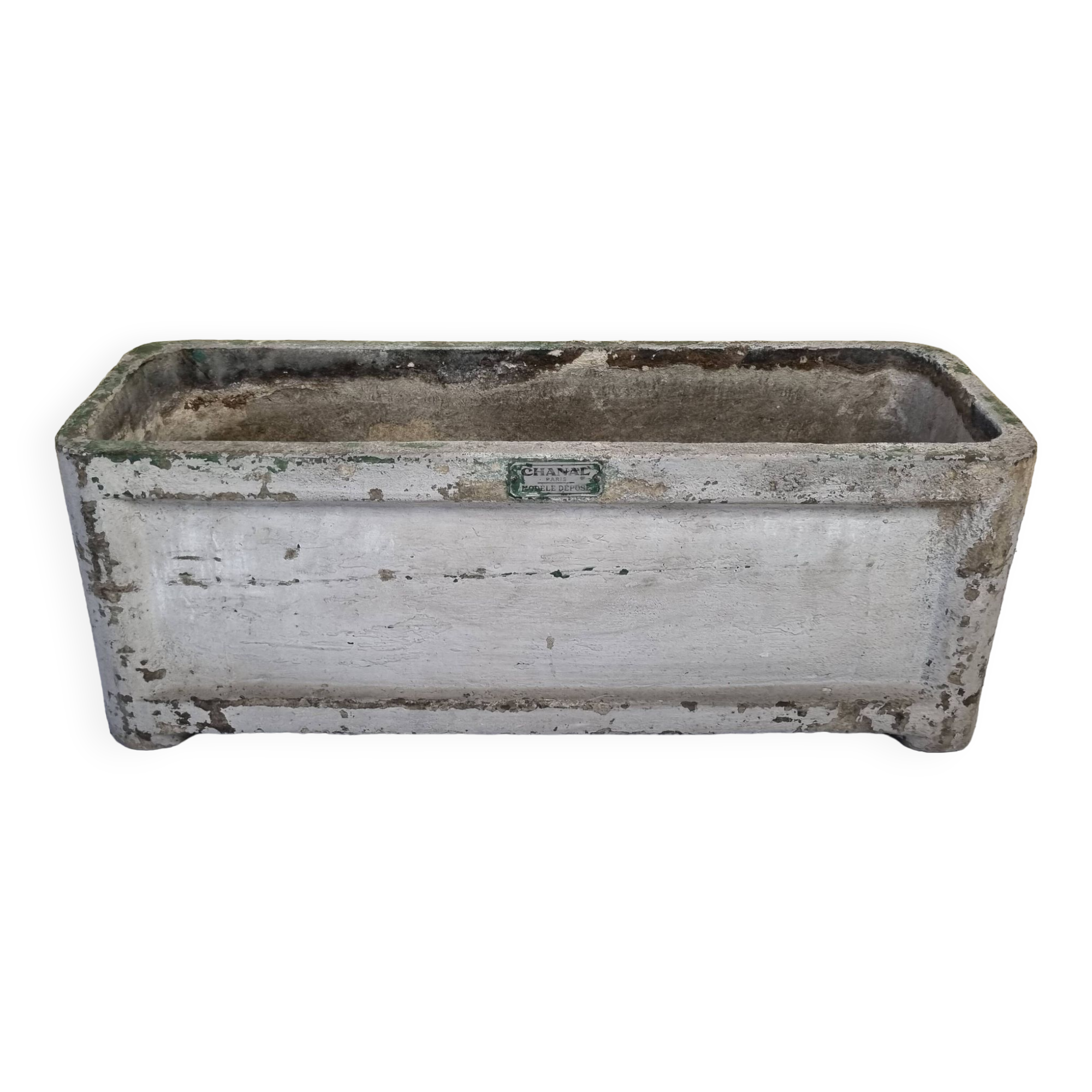 Vintage concrete planters "Chanal Paris", 55 cm