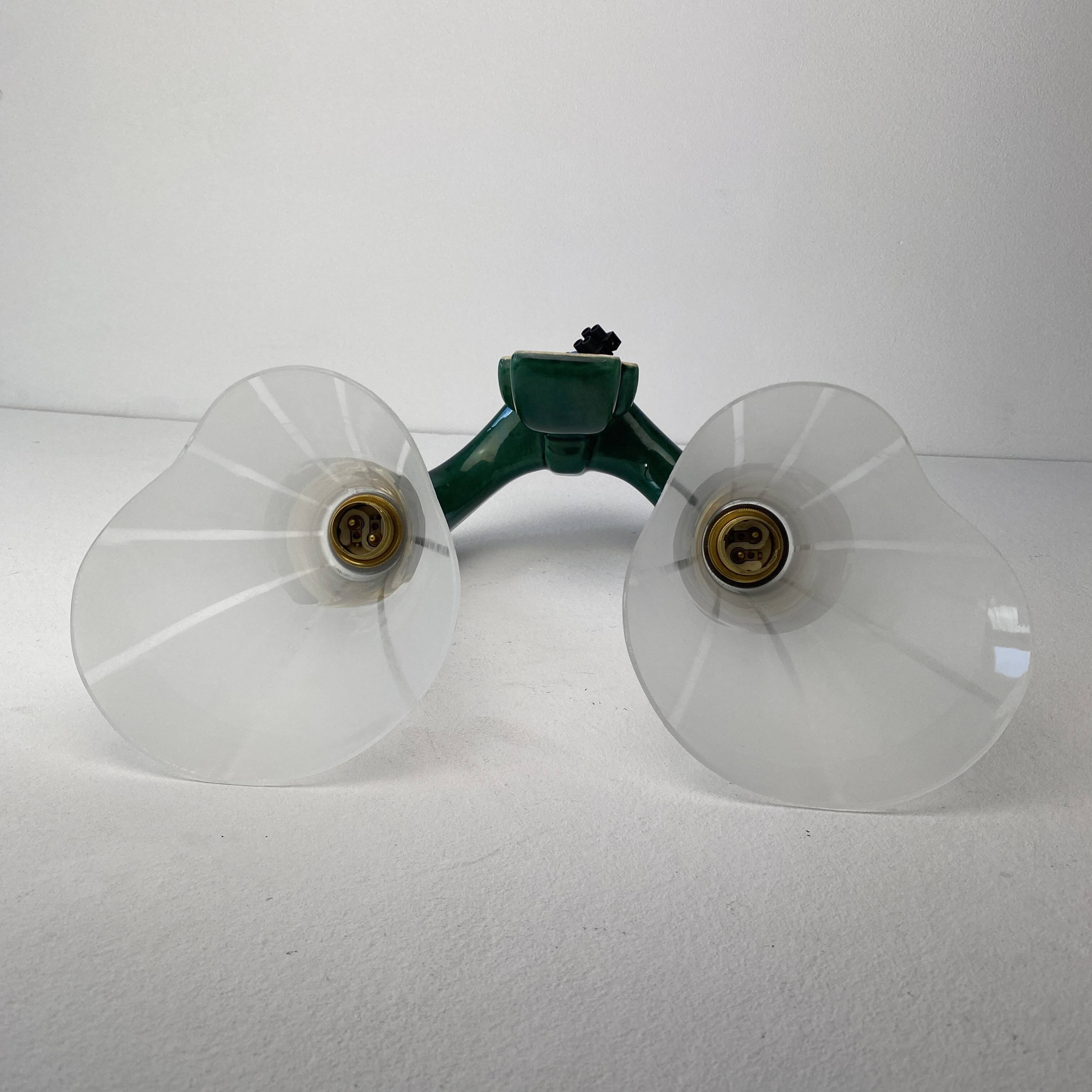 Pair of vintage ceramic wall lamps
