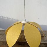 Suspension flower petal yellow vintage 70s