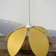 Suspension fleur pétale jaune vintage 70s