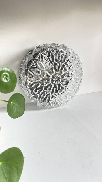 APPLIQUE Semi-Crystal Ceiling Light 1950s
