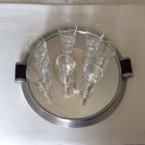 Set of 7 70s flutes Luminarc Arcoroc