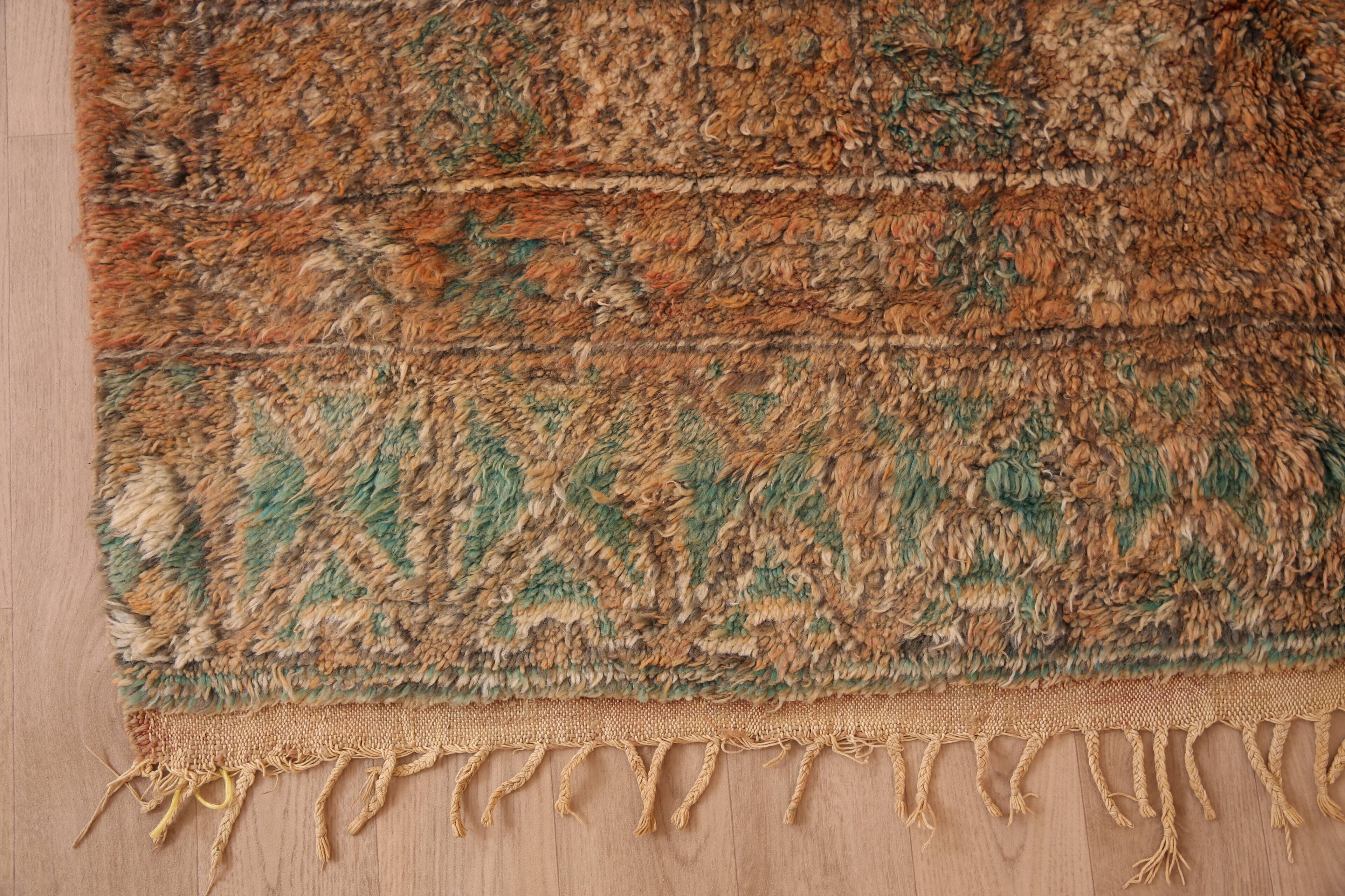 Peach Vintage Moroccan Rug 178 x 264 cm, Berber Wool Rug, Handmade Boho Rug