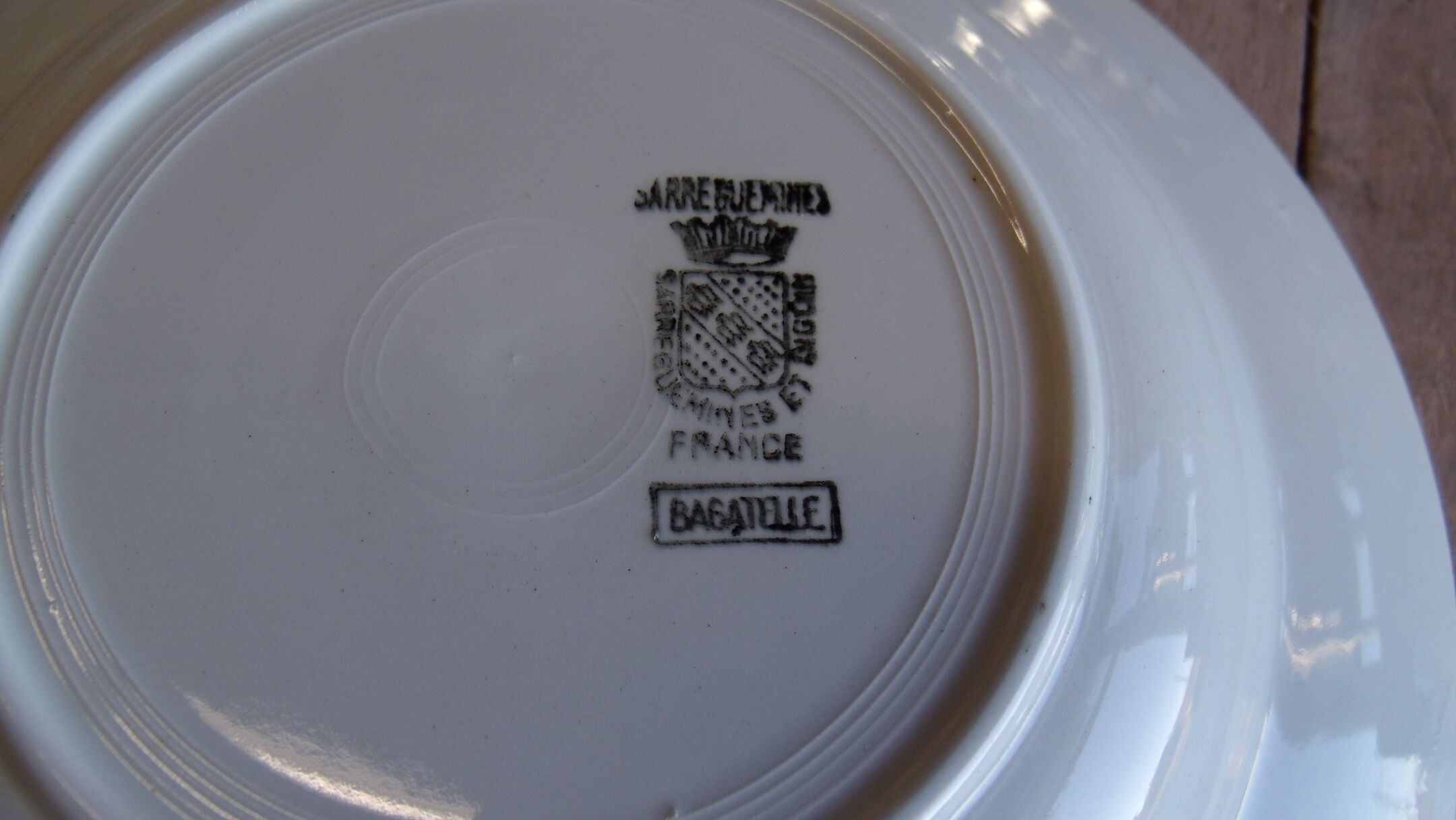 Suite of 8 soup plates Sarreguemines trifle