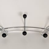 Chrome wall-mounted coat rack