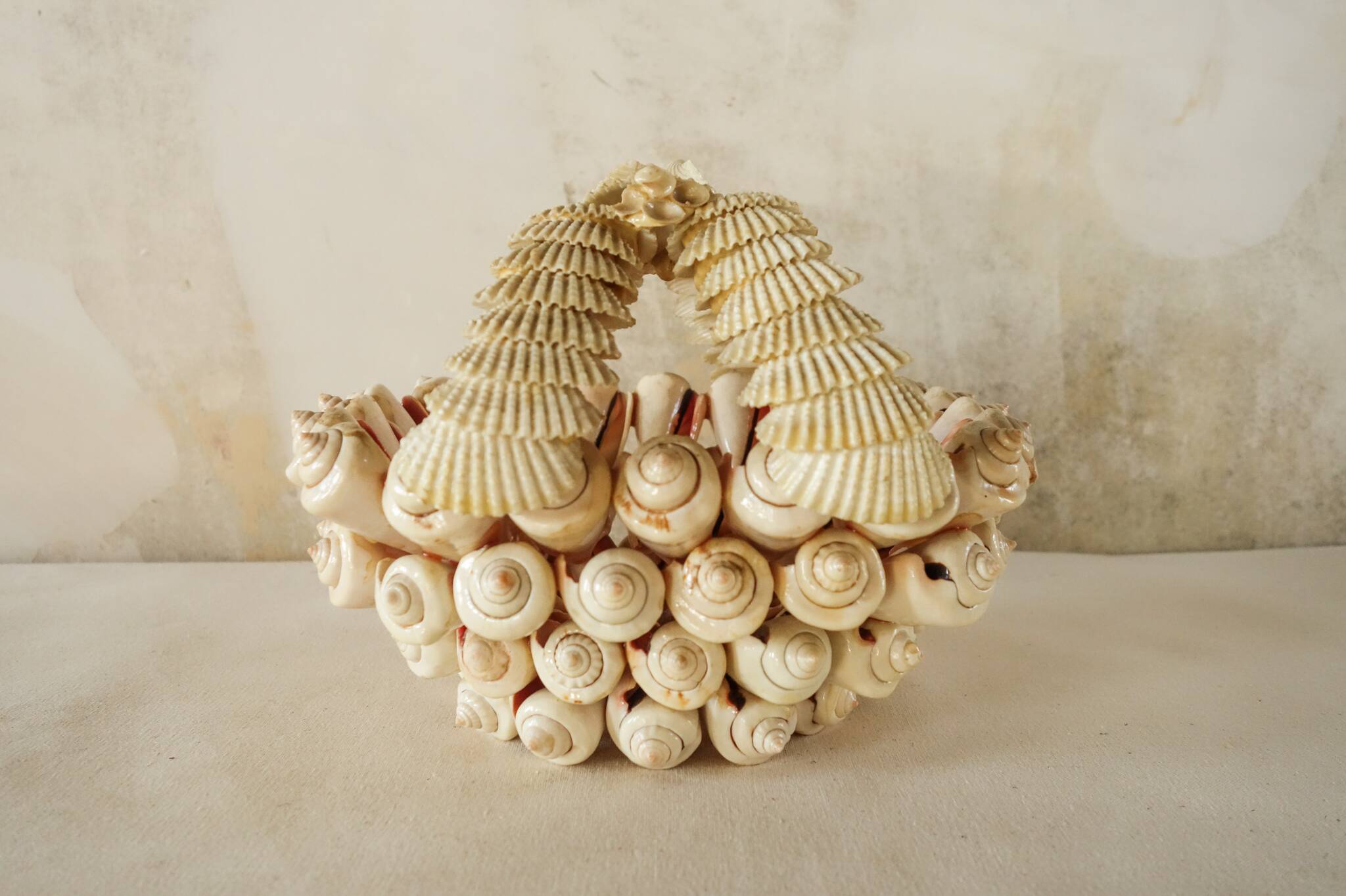 70s Shell Decorative Basket.