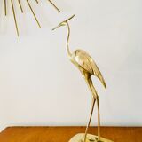 Vintage brass heron