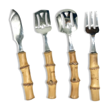 Bamboo serving cutlery set