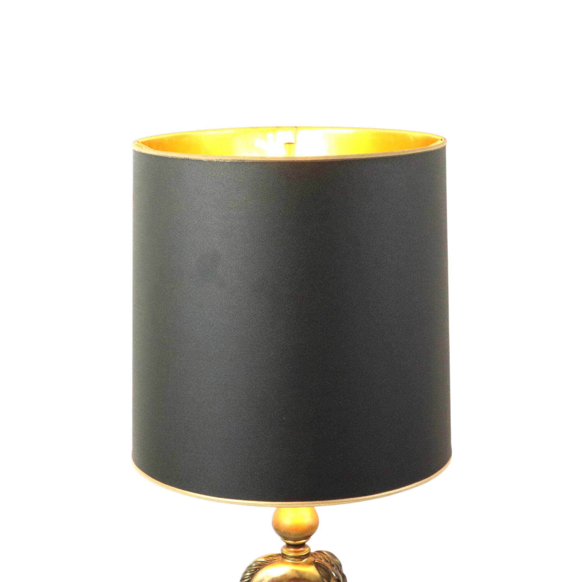 Lusterie Deknudt Vintage Horse Head Table Lamp XL Brass
