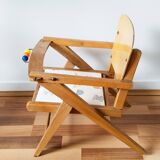 Potty chair, wooden armchair for children, Baumann style