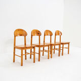 Set of 10 ‘Rainer Daumiller’ chairs in solid pine wood