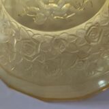 Ancienne coupelle vide poche en verre jaune doré