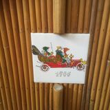 Bamboo Rattan bar set and its 2 stools