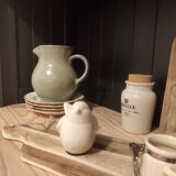 Black and wooden sideboard