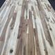 Large extendable Scandinavian dining table made of stripped solid acacia 160-26