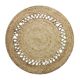 Round jute rug wave 120 cm