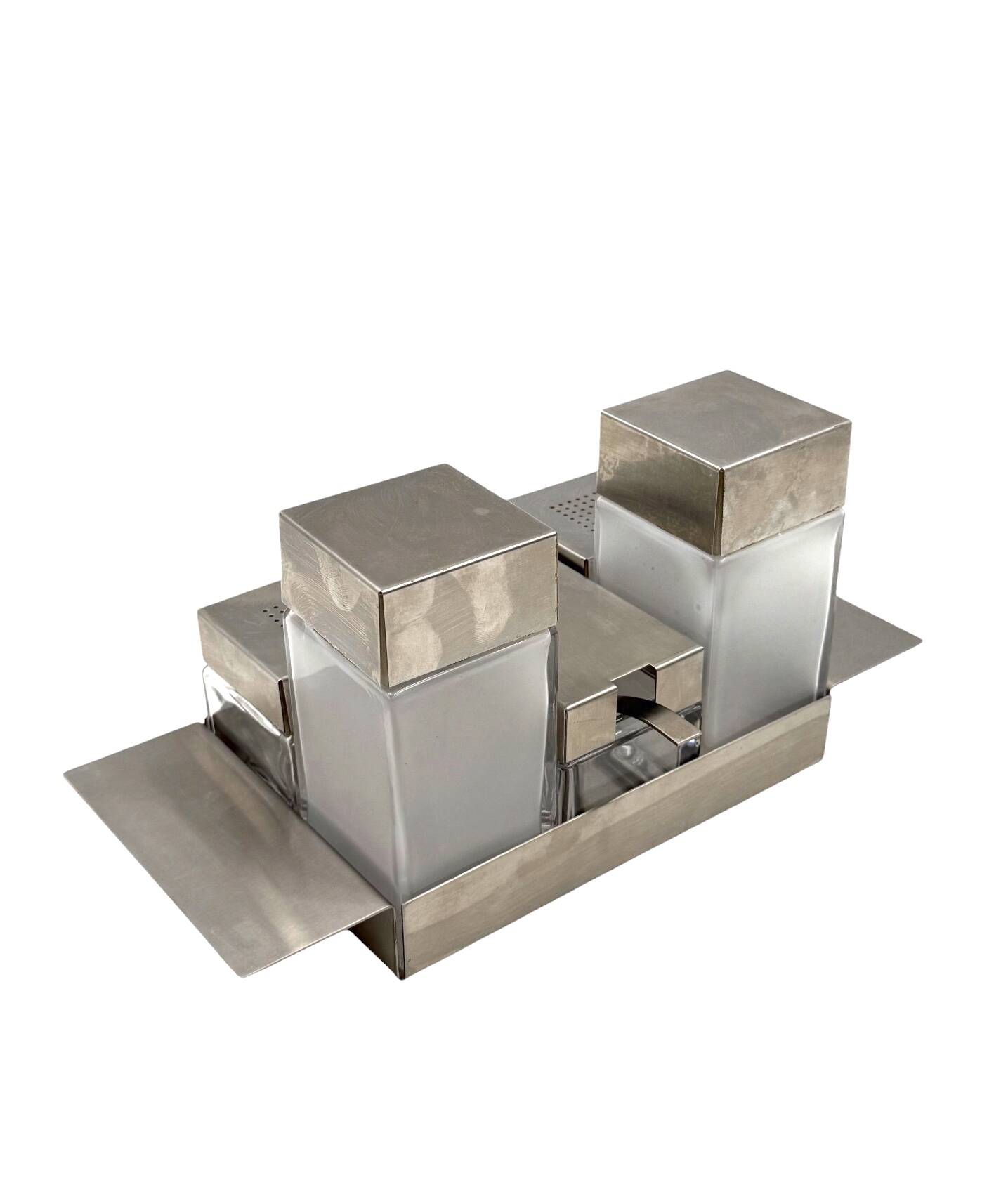 Hollywood regency Cruet-set, Manifattura Zani Italy, 1970s.