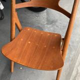 Chaises CH29 Sawbuck par Hans Wegner pour Carl Hansen & Son. Lot de 4