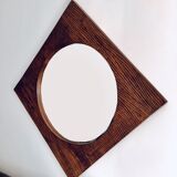 Miroir bois teck - 70x70cm