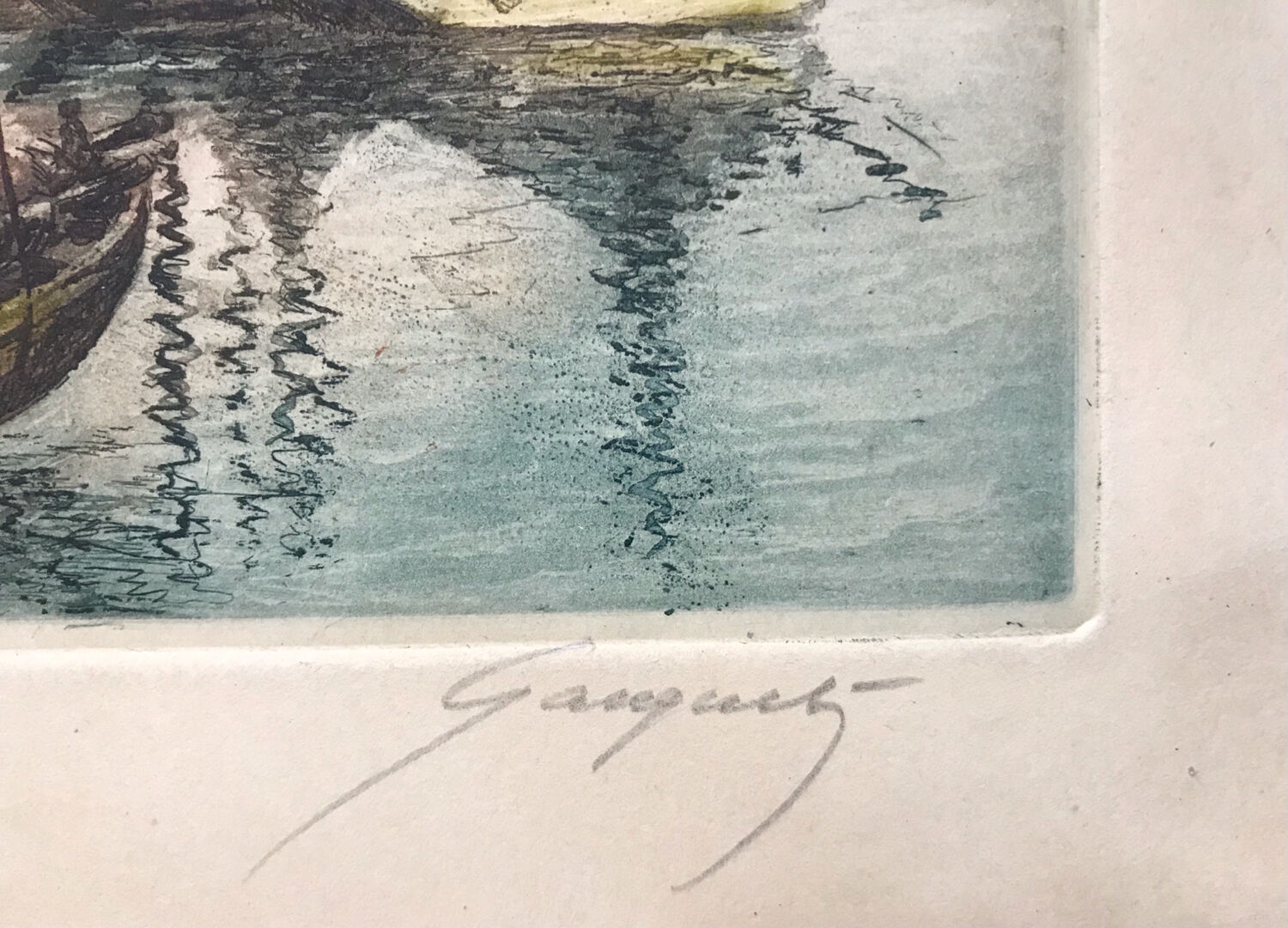 Eugène GAUGUET, 1872-1943.Les Sables d’Ollone.Eau-forte aquatinte