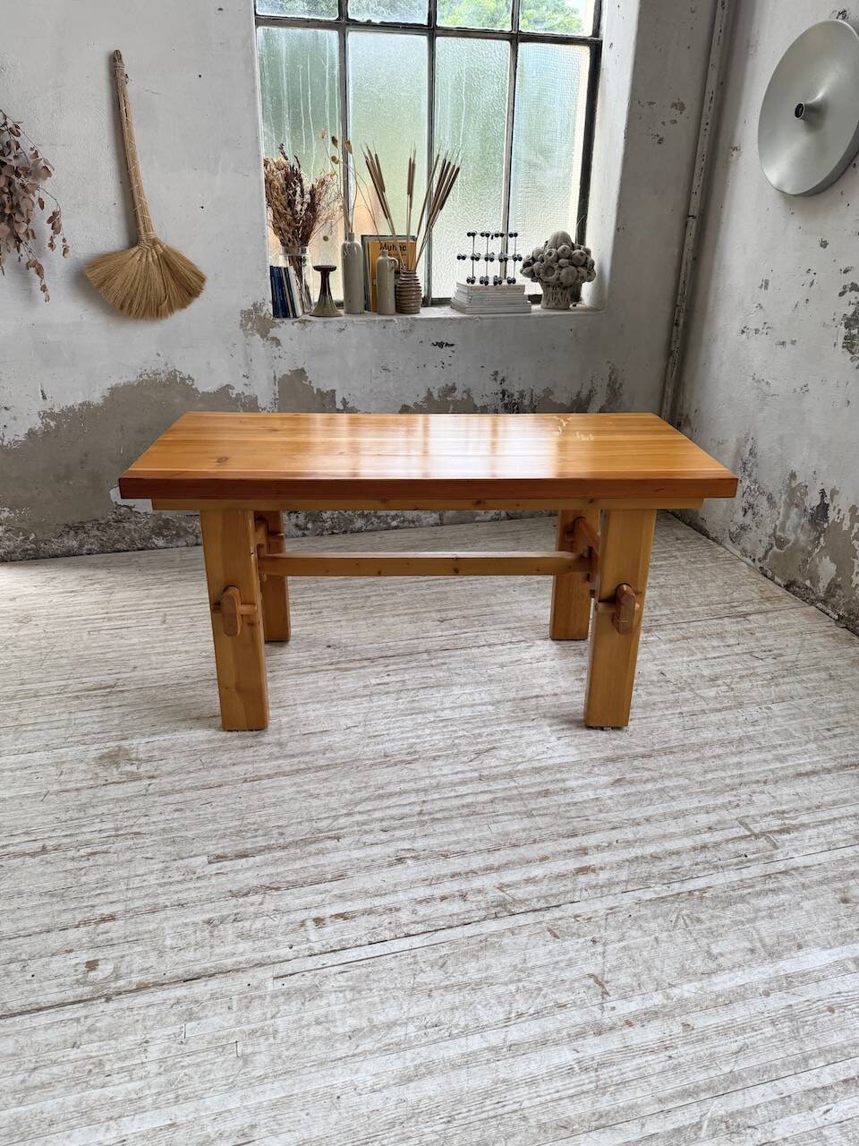 Farmhouse table, mountain furniture from the 50s