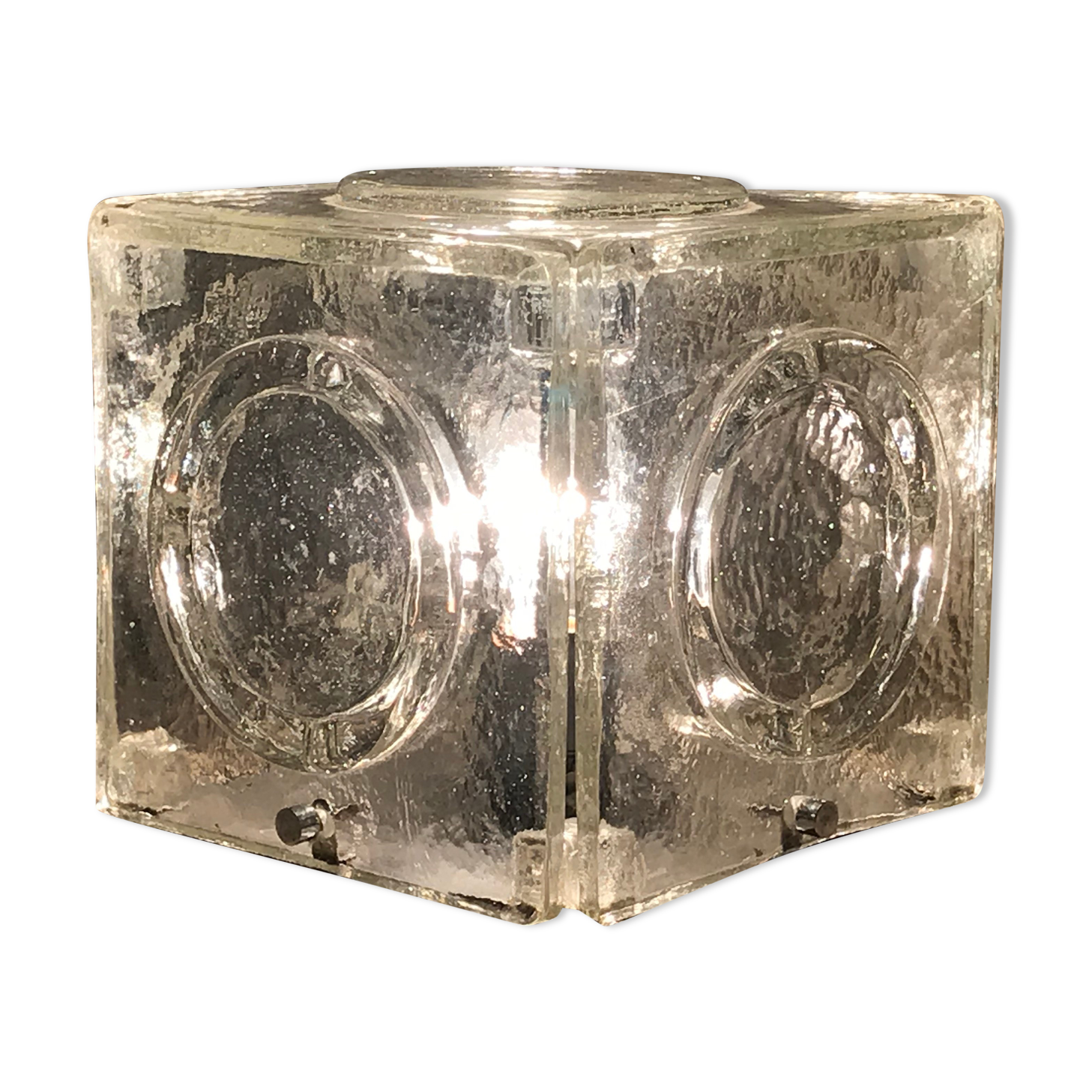 Albano poli luminous cube for poliarte, italy 1968