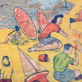 Set of 35 cubic wooden by MFR