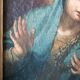 Old oil painting on canvas "Our Lady of Sorrows"