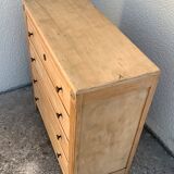 Parisian art deco chest of drawers raw wood