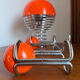 Patère double "Boule" Orange & Chrome  Space Age