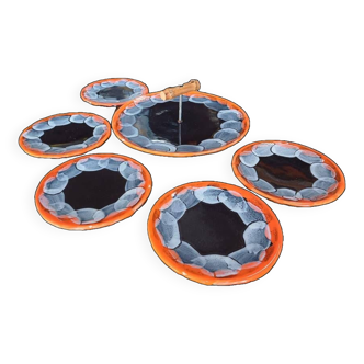 Orange Vallauris cheese set