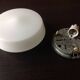 Plafonnier rond en opaline blanche vintage années 60-70