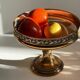 Silver Bronze Metal Fruit Bowl