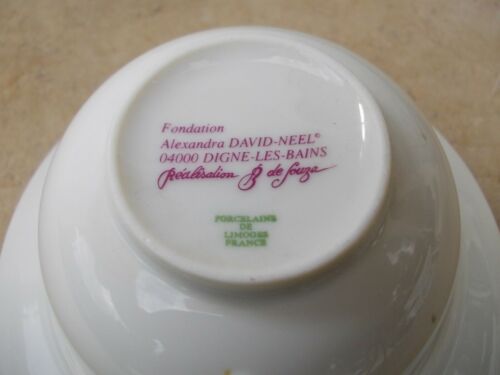 1 cup and under cup Limoges Porcelain David-Néel Benoit de Souza