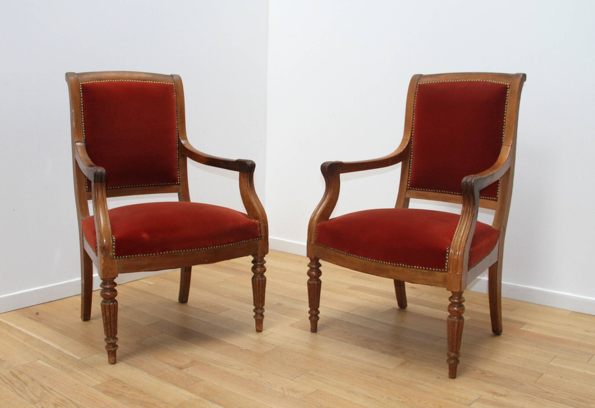 Pair of Empire style armchairs