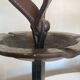 Bronze, steel and leather ashtray by JP Ryckaert, 1970 brutalist.
