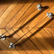 Art Deco towel rack in glass and aluminum