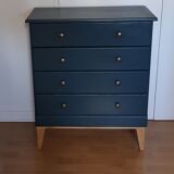 Commode scandinave bleu ganne
