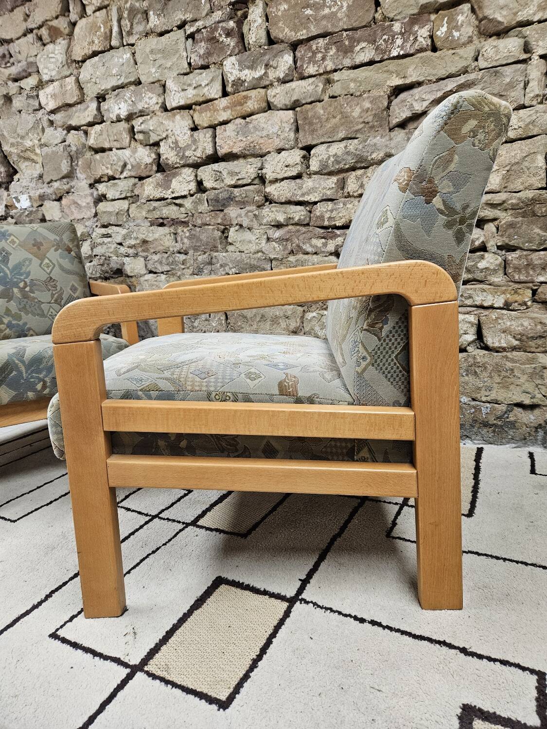 Paire de fauteuil chauffeuse 1970 vintage