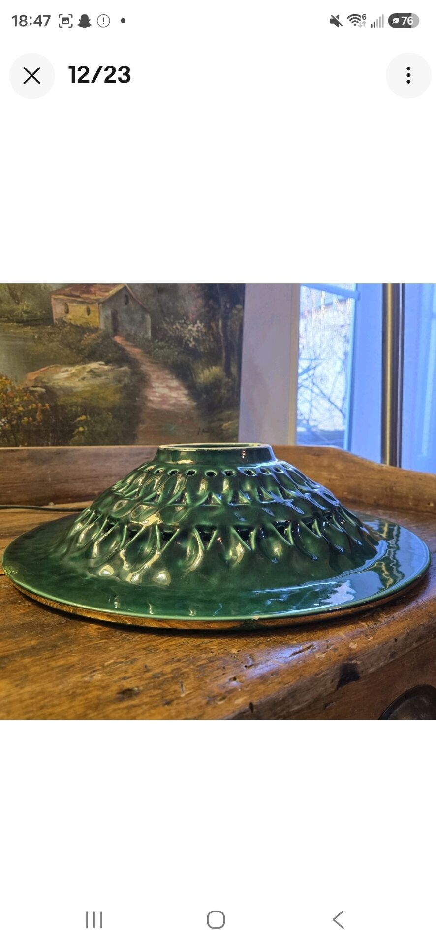 Magnificent and Huge Fruit Basket with Gold Highlights from the 50s-70s