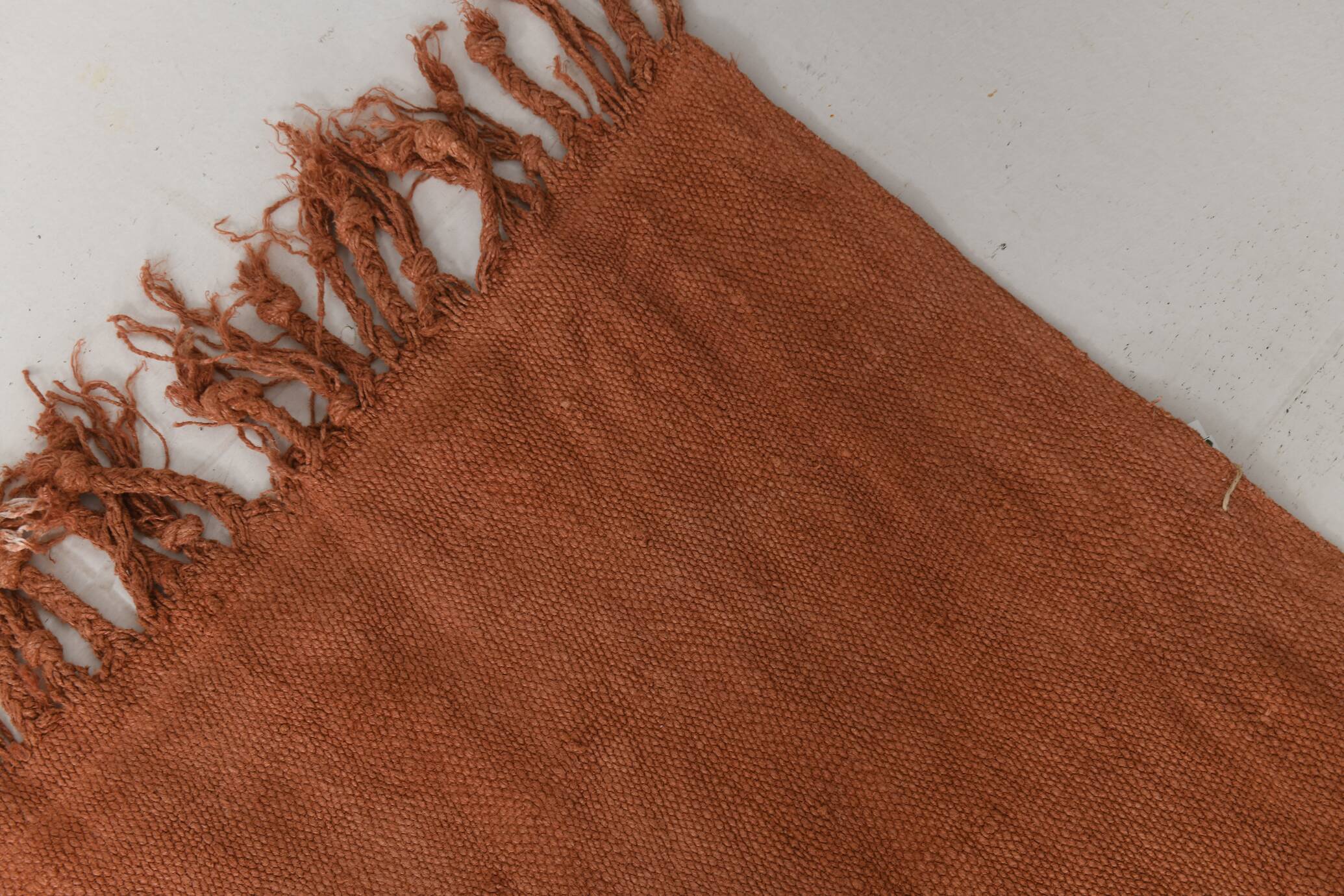 5x7 Terracotta & Brunt Orange Vintage Kilim Rug, 167x210Cm