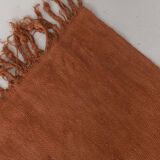 5x7 Terracotta & Brunt Orange Vintage Kilim Rug, 167x210Cm