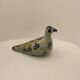 Ceramic dove bird, glazed with hand-painted floral decoration, vintage.