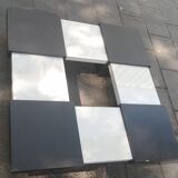 Black white invisible retractable Japanese table