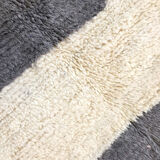 Tapis berbère Azilal à motifs graphiques gris 2,94x1,97m