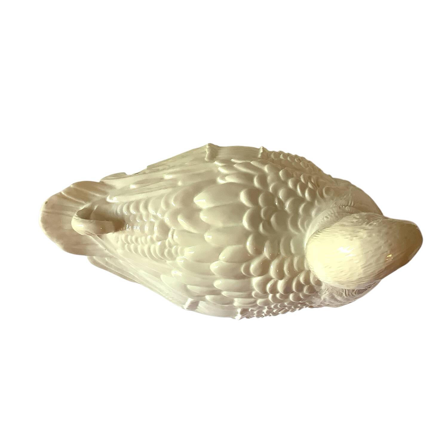 Large duck soup tureen in Italian slip