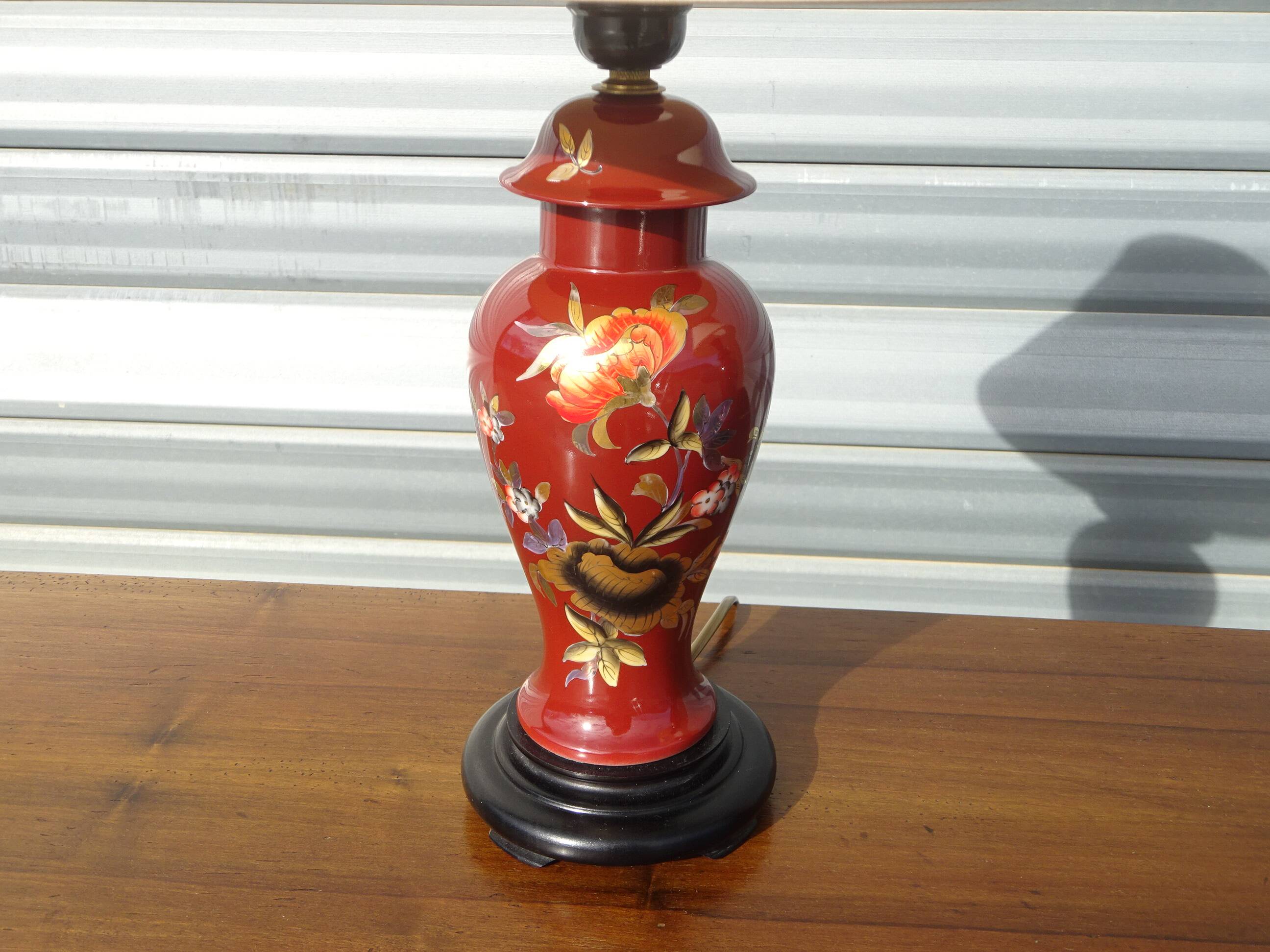 pair of bedside lamps in Limoges porcelain