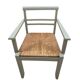 Wooden straw armchair