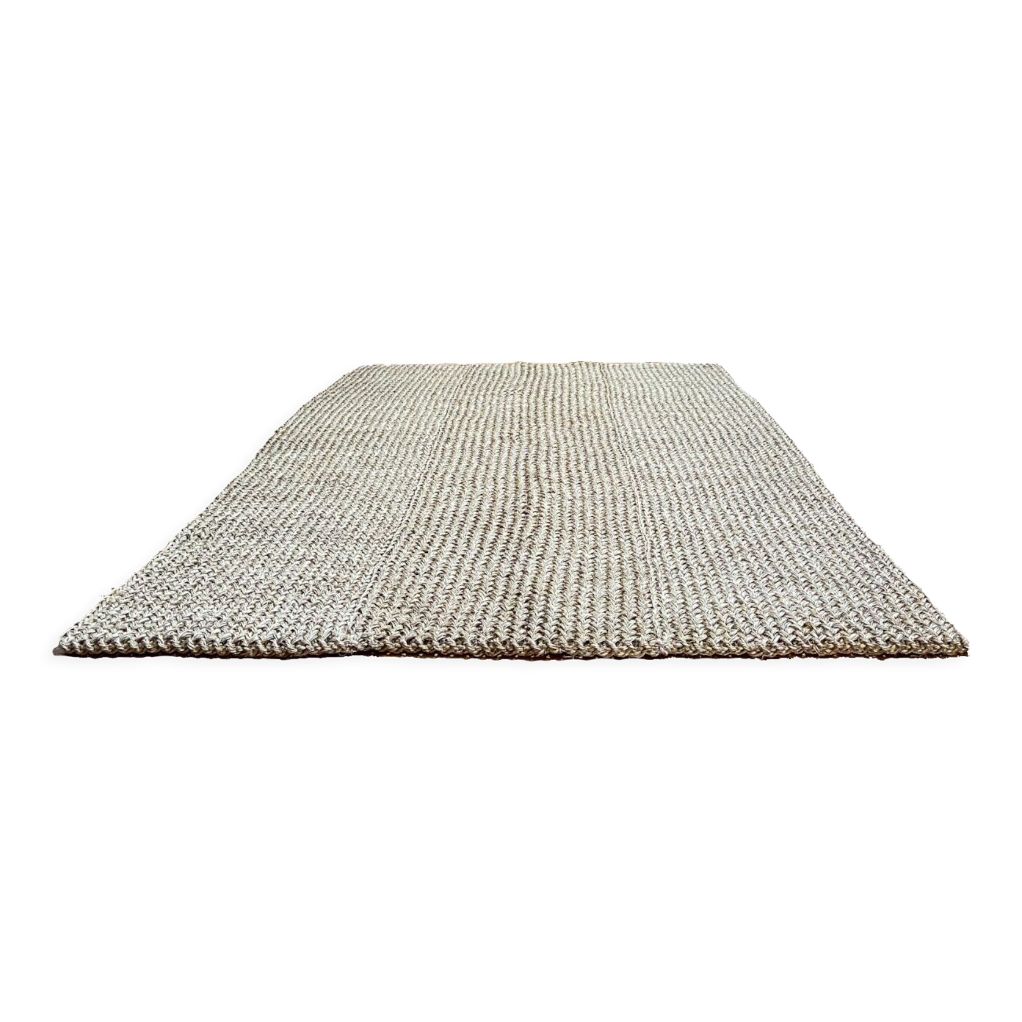 Knitted carpet in natural fiber 220x160cm