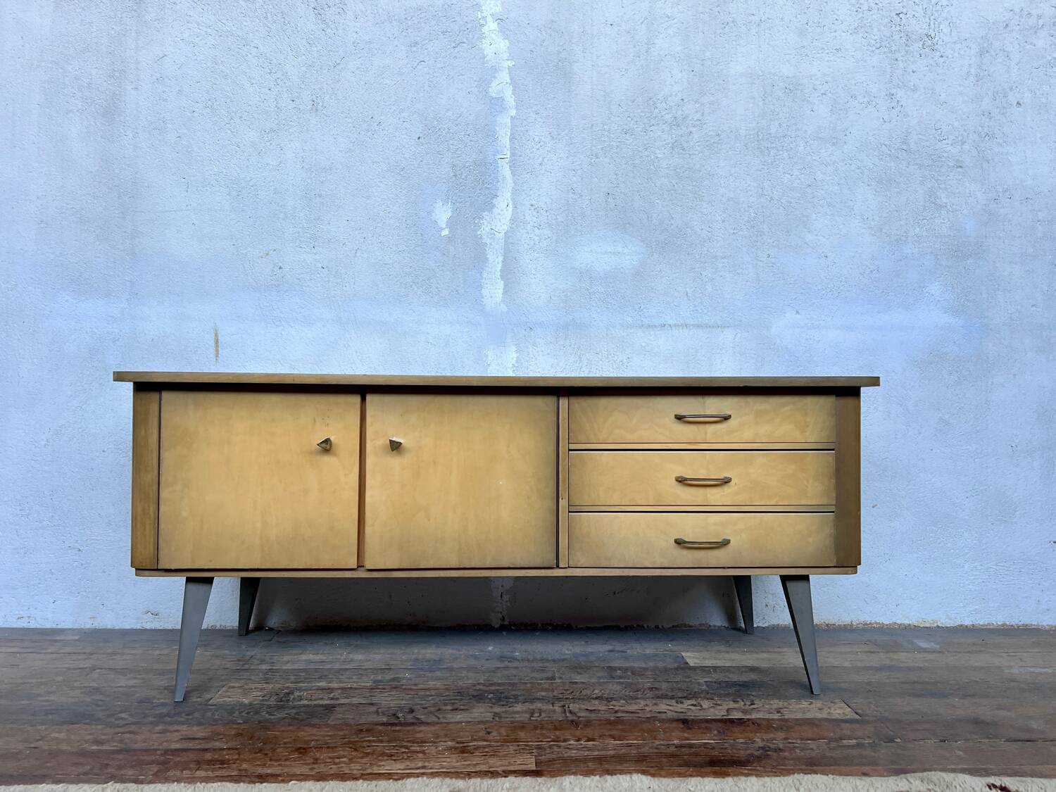 Vintage bi-color TV cabinet